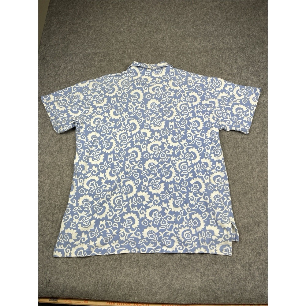 Vintage Polo Ralph Lauren Shirt Mens XXL Large Blue Floral Print AOP Coastal - Picture 2 of 11